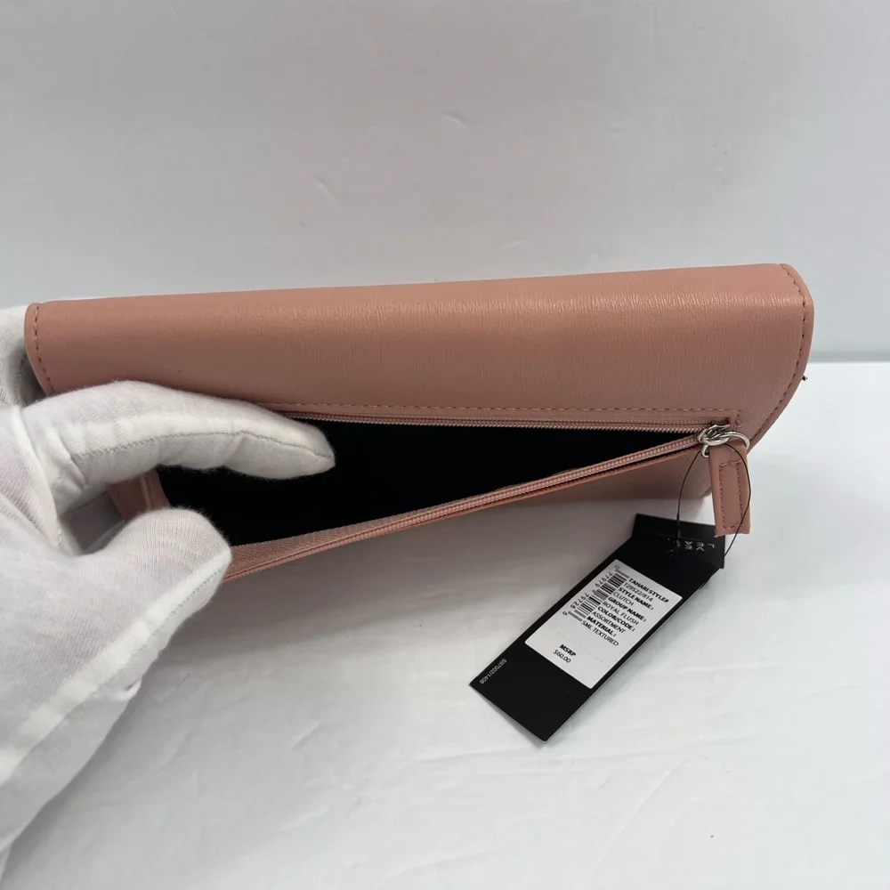 ⭐️TAHARI💯WOMENS BLUSH COLOR, WALLET, CLUTCH STYLE VEGAN LEATHER, RFID PROTECTED
